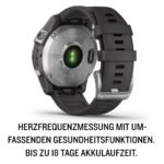 Garmin Fenix 7 Smartwatch mit QuickFit Uhrenarmband 22mm grau/Silber – Bild 9