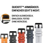 Garmin Fenix 7 Smartwatch mit QuickFit Uhrenarmband 22mm grau/Silber – Bild 3