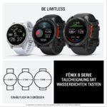 Garmin fēnix 8 47mm – GPS-Multisport-Smartwatch mit 1,3" AMOLED Display, Taschenlampe, TOPO-Karten, 80+ Sport-Apps, Telefonie, Music & Pay – Bild 3
